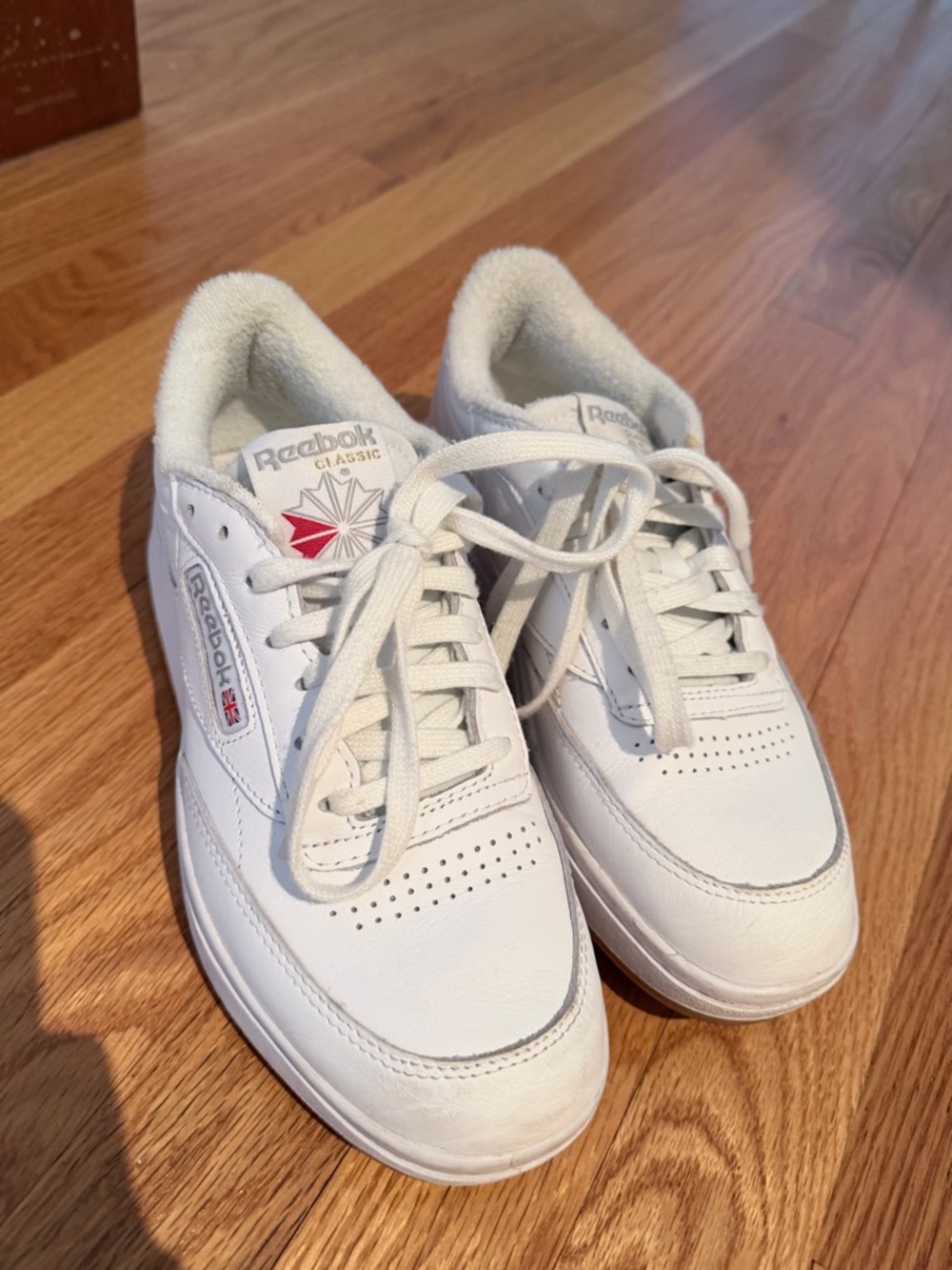 Reebok White Low-Top Leather Sneakers
